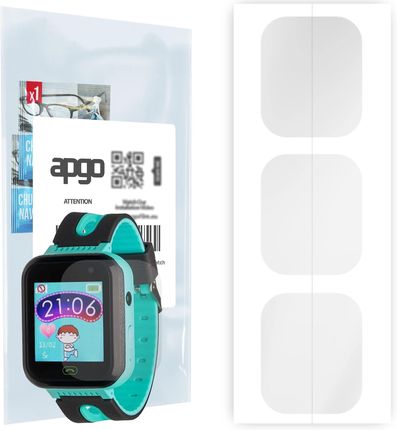 3x Folia hydrożelowa do Garett Kids Fine (dla dzieci) - apgo Smartwatch Hydrogel Protection Ochrona na ekran smartwatcha