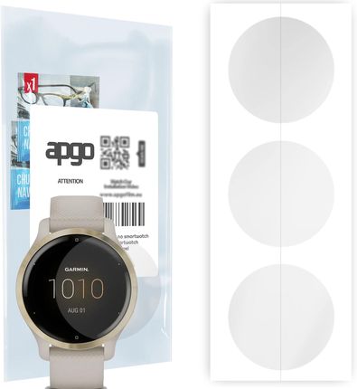 3x Folia hydrożelowa do Garmin Venu 2S - apgo Smartwatch Hydrogel Protection Ochrona na ekran smartwatcha
