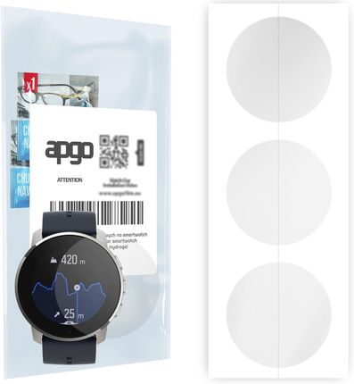 3x Folia hydrożelowa do Suunto 9 Peak - apgo Smartwatch Hydrogel Protection Ochrona na ekran smartwatcha