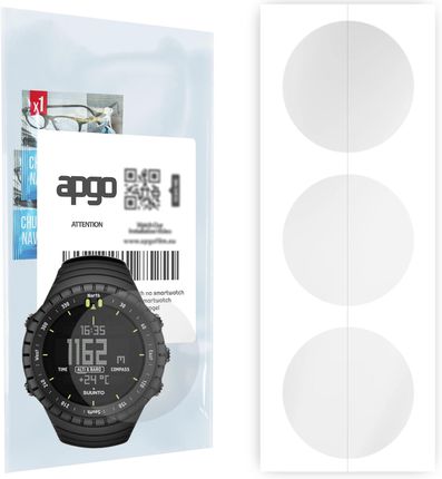 3x Folia hydrożelowa do Suunto Core Classic - apgo Smartwatch Hydrogel Protection Ochrona na ekran smartwatcha