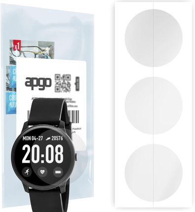 3x Folia hydrożelowa do Rubicon RNCE40 - apgo Smartwatch Hydrogel Protection Ochrona na ekran smartwatcha