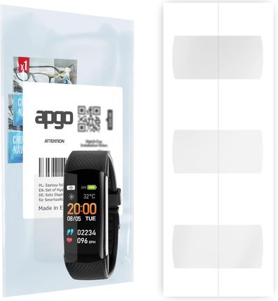 3x Folia hydrożelowa do Rubicon RNCE59 - apgo Smartwatch Hydrogel Protection Ochrona na ekran smartwatcha