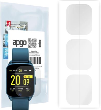 3x Folia hydrożelowa do Rubicon RNCE42 - apgo Smartwatch Hydrogel Protection Ochrona na ekran smartwatcha