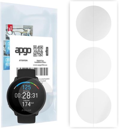 3x Folia hydrożelowa do Polar Electro Unite  - apgo Smartwatch Hydrogel Protection Ochrona na ekran smartwatcha