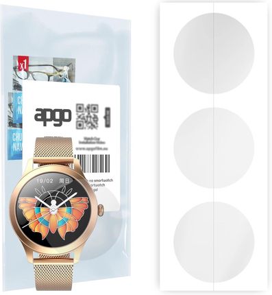 3x Folia hydrożelowa do Maxcom FW42 Gold - apgo Smartwatch Hydrogel Protection Ochrona na ekran smartwatcha