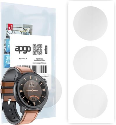 3x Folia hydrożelowa do Maxcom FW46 Xenon - apgo Smartwatch Hydrogel Protection Ochrona na ekran smartwatcha