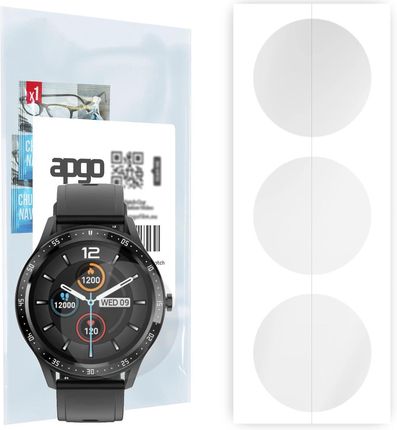 3x Folia hydrożelowa do Maxcom FW43 cobalt 2 - apgo Smartwatch Hydrogel Protection Ochrona na ekran smartwatcha