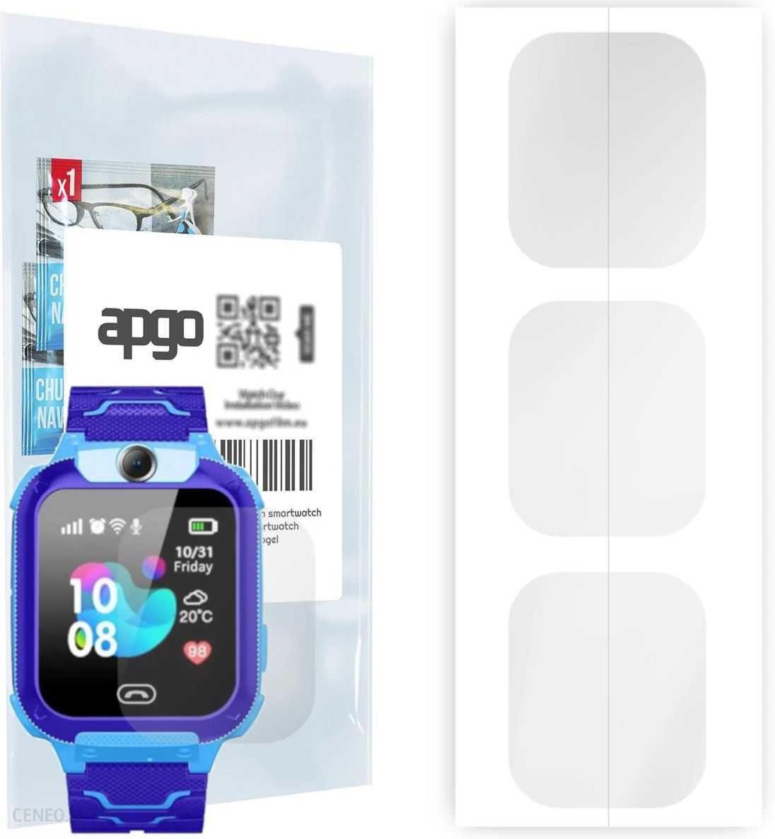 3x Folia hydrożelowa do Smartwatch dla Q12 - apgo Smartwatch Hydrogel Protection Ochrona na smartwatcha - Opinie i ceny na Ceneo.pl