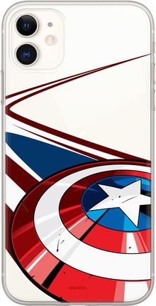 Etui Kapitan Ameryka 008 Marvel Nadruk częściowy Przeźroczysty Producent: Iphone, Model: XR