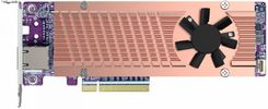 Qnap QM2-2P410G1T QM2 series, 2 x PCIe 2280 M.2 SSD slots, PCIe Gen4 x 8, 1 x AQC113C 10GbE NBASE-T port