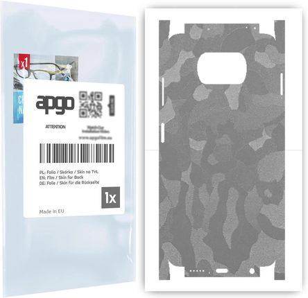 Folia naklejka skórka strukturalna na TYŁ+BOKI do Xiaomi Poco X3 NFC -  Moro | Camo Srebrny - apgo SKINS