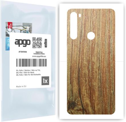 Folia naklejka skórka strukturalna na TYŁ do Xiaomi Redmi Note 8T -  Drewno Sosna Antyczna - apgo SKINS