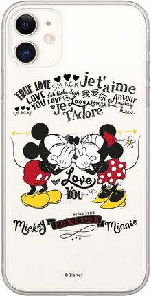 Etui Mickey i Minnie 005 Disney Nadruk częściowy Przeźroczysty Producent: Iphone, Model: 13 MINI