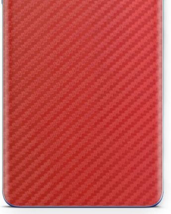 Folia naklejka skórka strukturalna na TYŁ do OnePlus 7T -  Carbon Czerwony - apgo SKINS