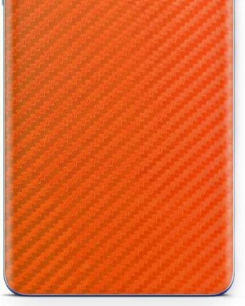 Folia naklejka skórka strukturalna na TYŁ do Lenovo K6 Note -  Carbon Pomarańczowy - apgo SKINS