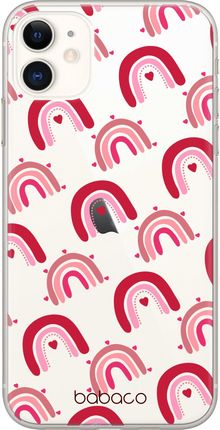 Etui Tęcza 001 Babaco Nadruk częściowy Przeźroczysty Producent: Iphone, Model: 7/ 8/ SE 2