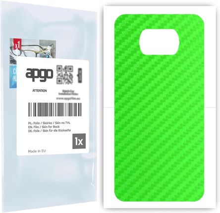 Folia naklejka skórka strukturalna na TYŁ do Xiaomi Poco X3 NFC -  Carbon Zielony - apgo SKINS