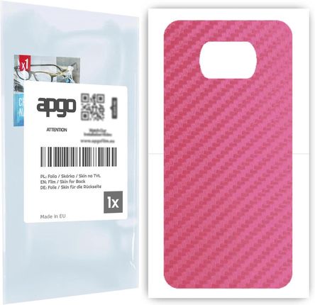 Folia naklejka skórka strukturalna na TYŁ do Xiaomi Poco X3 NFC -  Carbon Różowy - apgo SKINS