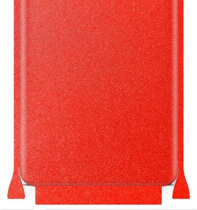 Folia naklejka skórka strukturalna na TYŁ+BOKI do OnePlus 5T -  Czerwony Pastel Matowy Chropowaty Baranek - apgo SKINS