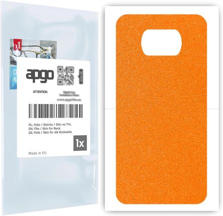 Folia naklejka skórka strukturalna na TYŁ do Xiaomi Poco X3 Pro -  Pomarańczowy Pastel Matowy Chropowaty Baranek - apgo SKINS