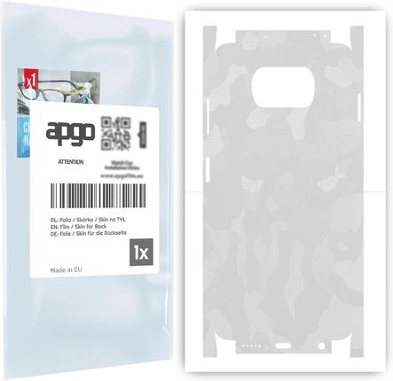 Folia naklejka skórka strukturalna na TYŁ+BOKI do Xiaomi Poco X3 Pro -  Moro | Camo Biały - apgo SKINS