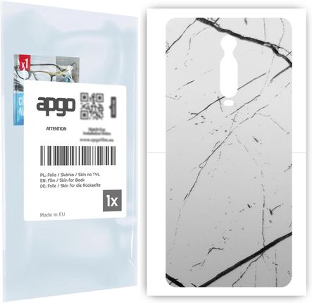 Folia naklejka skórka strukturalna na TYŁ do Xiaomi Mi 9T -  Marmur Biały - apgo SKINS