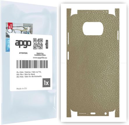 Folia naklejka skórka strukturalna na TYŁ+BOKI do Xiaomi Poco X3 NFC -  Skóra Beżowa - apgo SKINS