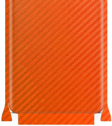 Folia naklejka skórka strukturalna na TYŁ+BOKI do Xiaomi Pocophone F1 -  Carbon Pomarańczowy - apgo SKINS