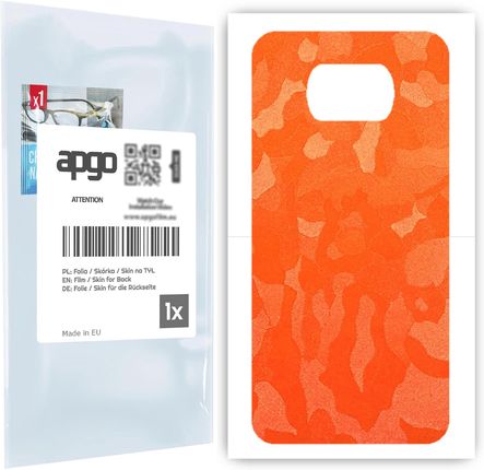 Folia naklejka skórka strukturalna na TYŁ do Xiaomi Poco X3 NFC -  Moro | Camo Pomarańczowy - apgo SKINS