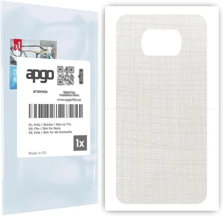 Folia naklejka skórka strukturalna na TYŁ do Xiaomi Poco X3 NFC -  Tkanina Biała - apgo SKINS