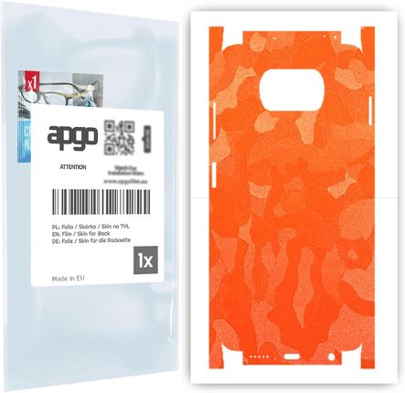 Folia naklejka skórka strukturalna na TYŁ+BOKI do Xiaomi Poco X3 Pro -  Moro | Camo Pomarańczowy - apgo SKINS