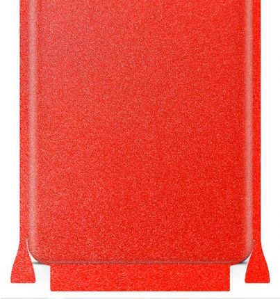 Folia naklejka skórka strukturalna na TYŁ+BOKI do Xiaomi Mi 9 SE -  Czerwony Pastel Matowy Chropowaty Baranek - apgo SKINS