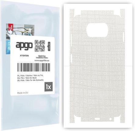 Folia naklejka skórka strukturalna na TYŁ+BOKI do Xiaomi Poco X3 NFC -  Tkanina Biała - apgo SKINS