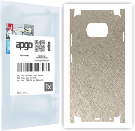 Folia naklejka skórka strukturalna na TYŁ+BOKI do Xiaomi Poco X3 NFC -  Tytan Srebrny - apgo SKINS