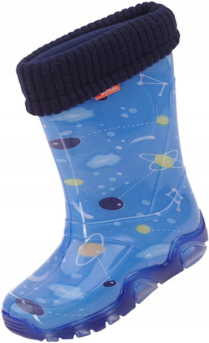 Demar Stormer Lux Stivali Di Gomma Imbottiti Per Bambini – Pile Rimovibile, Suola Antiscivolo – Taglia 30/31 EU, Nero - 4