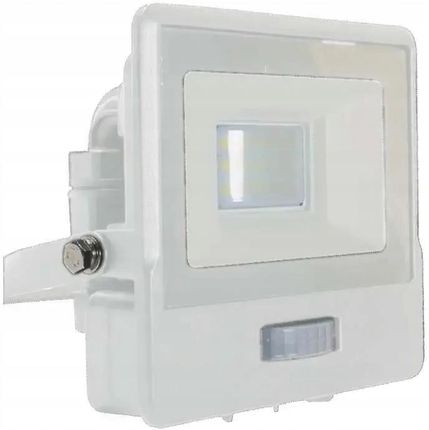 Projektor LED V-TAC 10W SAMSUNG CHIP Czujnik Ruchu Biały z Mufą VT-118S 4000K 735lm 5 Lat Gwarancji