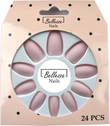 Bellezza Nails Tipsy Paznokcie Sztuczne Matowe 24Szt. Zs1