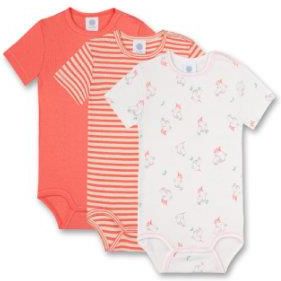 Sanetta Body 3-pack off white Striped/pink - Chłopiec/Dziewczynka - r. 62