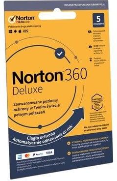 NORTON 360 Deluxe 50GB 5 URZĄDZEŃ 1 ROK Kod aktywacyjny