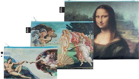 Loqi Saszetki Museum Michelangelo Botticelli Da Vinci Z Recyklingu 3 Szt 