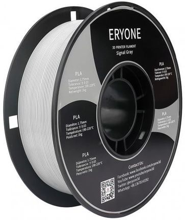 Eryone PLA Filament for 3D Printer 1.75mm Tolerance ±0.03mm 1kg (2.2LBS)/Spool - Signal Gray (7170979464615)