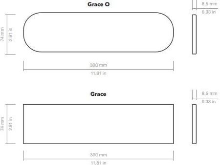 Wow Design 30X7,5Cm Grace O Teal Matt - zdjęcie 2