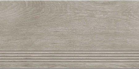 Cer-Art Gres Szkliwiony Stopnica Wooden Soul Light Grey Mat 29,7X59,8