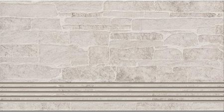 Cer-Art Gres Szkliwiony Stopnica Kamet White Mat 29,8X59,8
