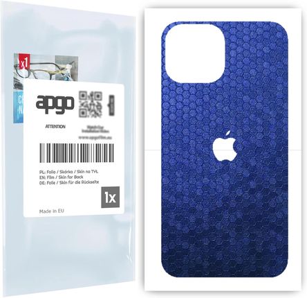 Folia naklejka skórka strukturalna na TYŁ do Apple iPhone 13 mini -  Plaster Miodu Niebieski - apgo SKINS