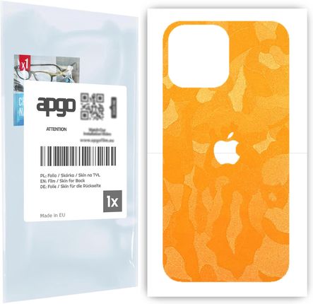 Folia naklejka skórka strukturalna na TYŁ do Apple iPhone 13 Pro Max -  Moro | Camo Żółty - apgo SKINS
