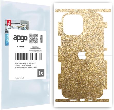 Folia naklejka skórka strukturalna na TYŁ+BOKI do Apple iPhone 13 Pro Max -  Tkanina Włókno - apgo SKINS