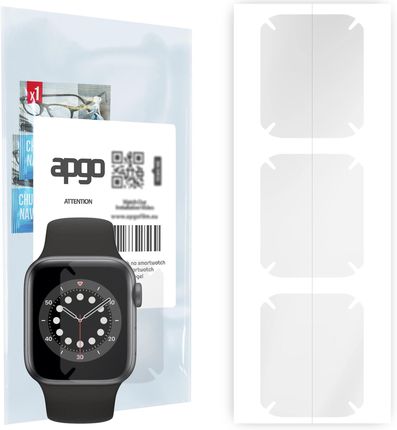 3x Folia hydrożelowa do Apple Watch 6 (40 mm) - apgo Smartwatch Hydrogel Protection Ochrona na ekran smartwatcha