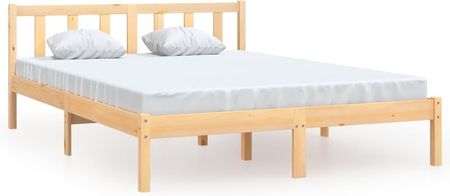 vidaXL Rama łóżka lite drewno sosnowe160x200cm (810092)