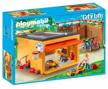 Playmobil 9368 Zestaw Z Figurką City Life Garaż Miejscem Na Rower